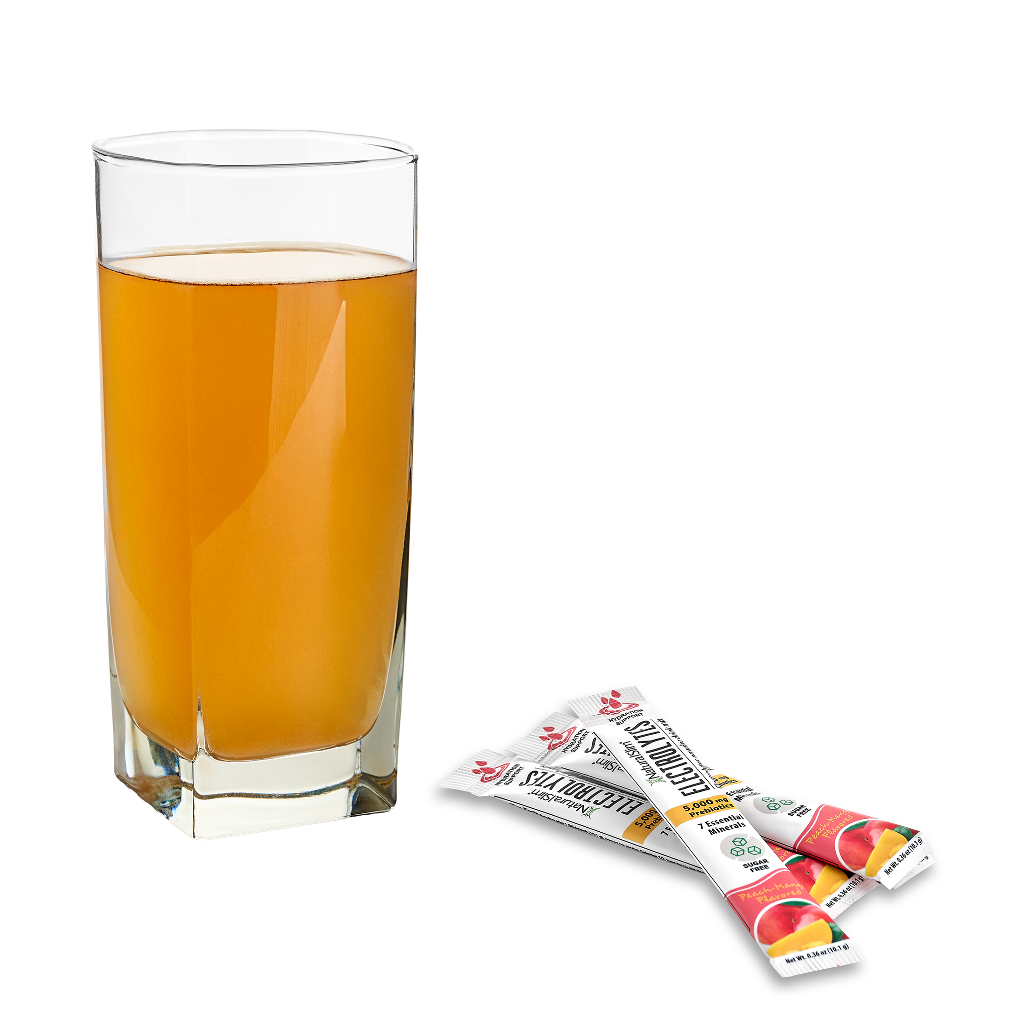 NaturalSlim Electrolytes Peach-Mango - glass mug product photo