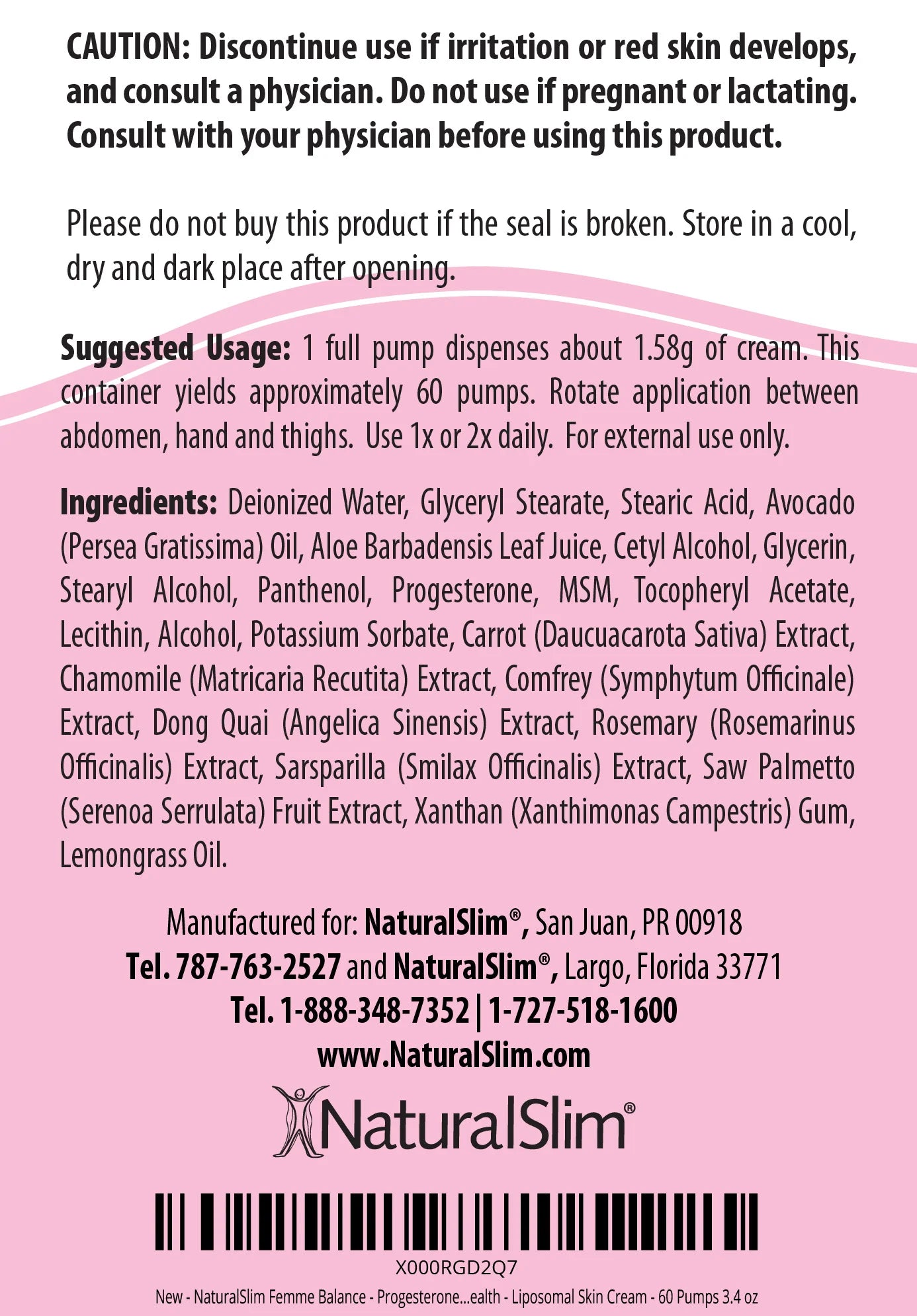 FEMME BALANCE™ | Crema de Progesterona