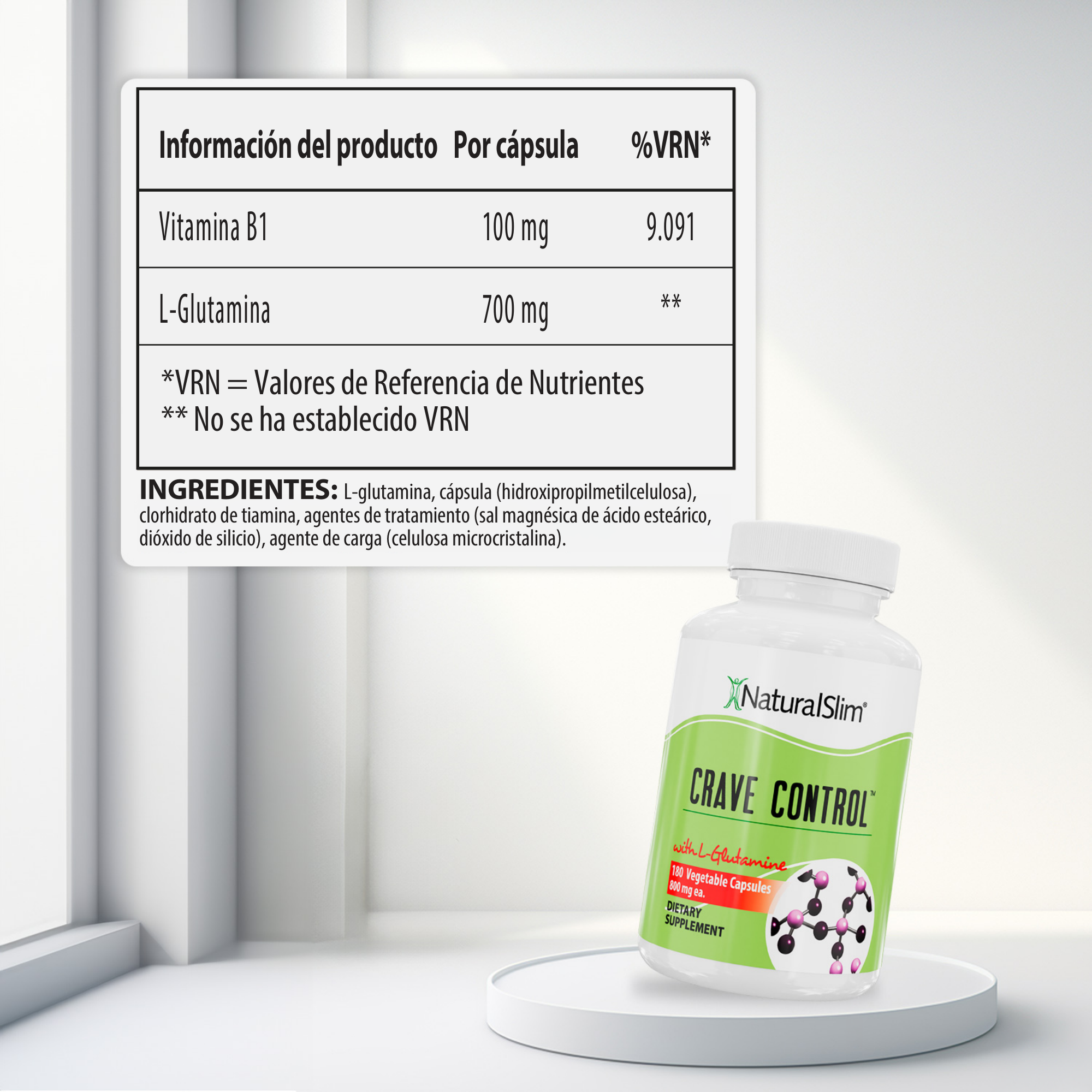 Crave Control información nutricional