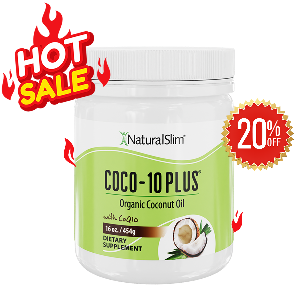 COCO-10 PLUS™ | Aceite de Coco con CoQ10