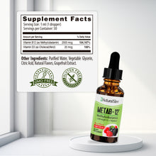 Cargar imagen en el visor de la galería, METAB-12® ® Berry Liquid Vitamin B-12 (methylcobalamin) + Vitamin D
