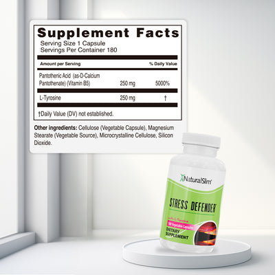 Stress Defender - supplement facts label