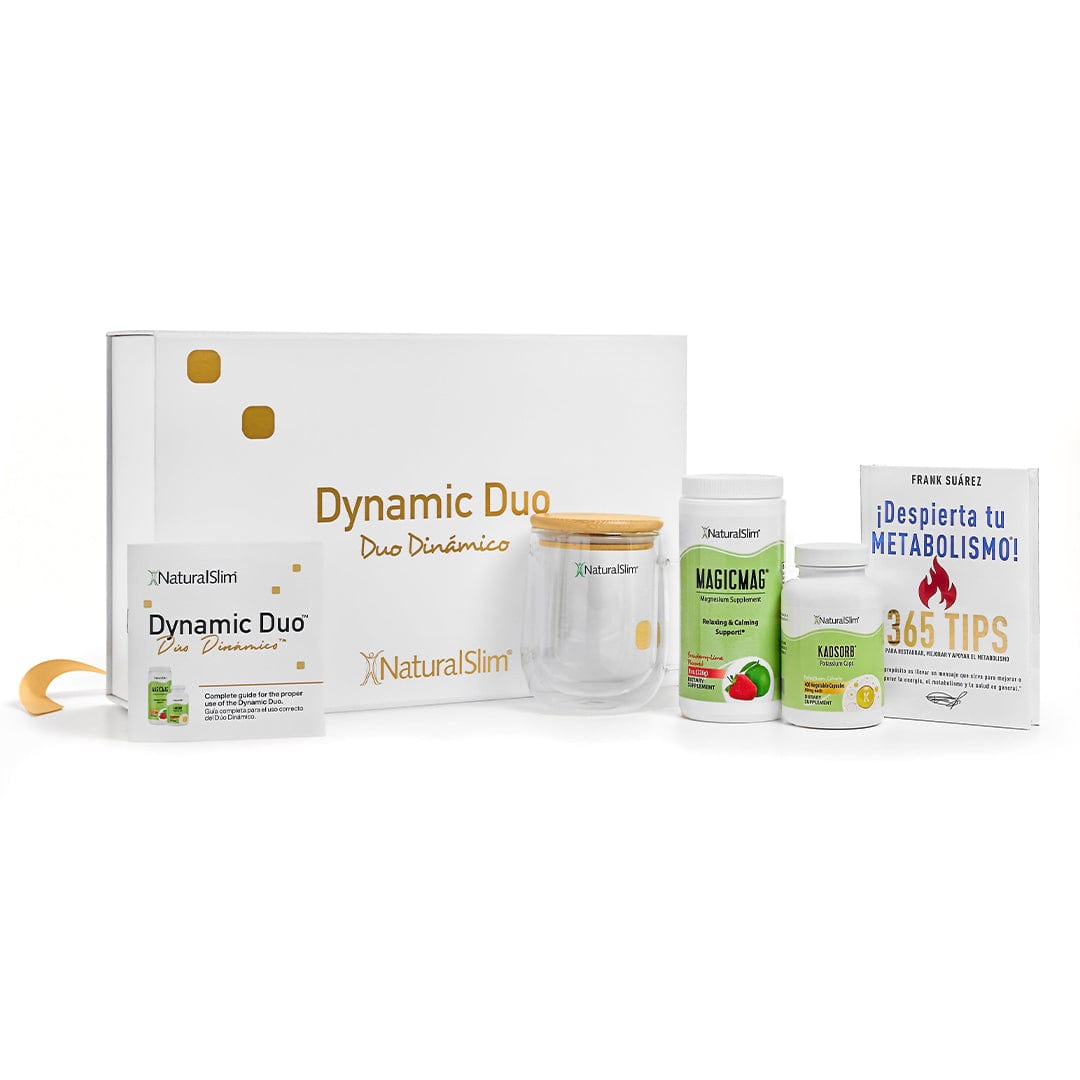Dúo Dinámico Gift Set | MagicMag®, Kadsorb®, Libro ¡Despierta tu Metabolismo!, Mug y Caja de Regalo con Panfleto Informativo| Magnesio y Potasio