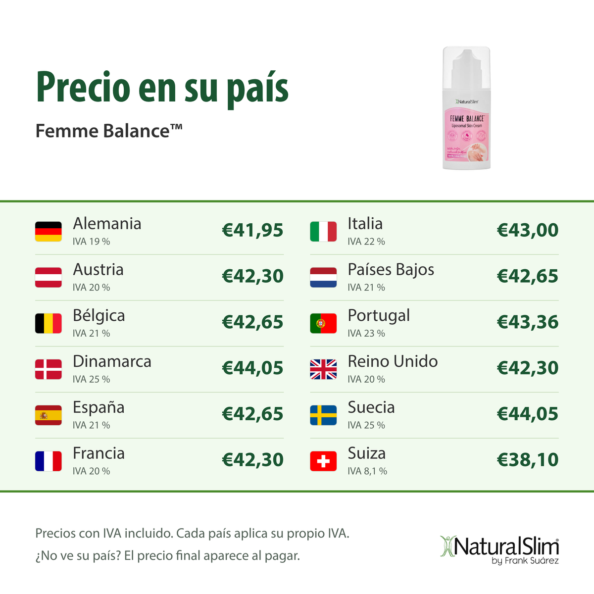 [prices:es] Precio en su país: Femme Balance™