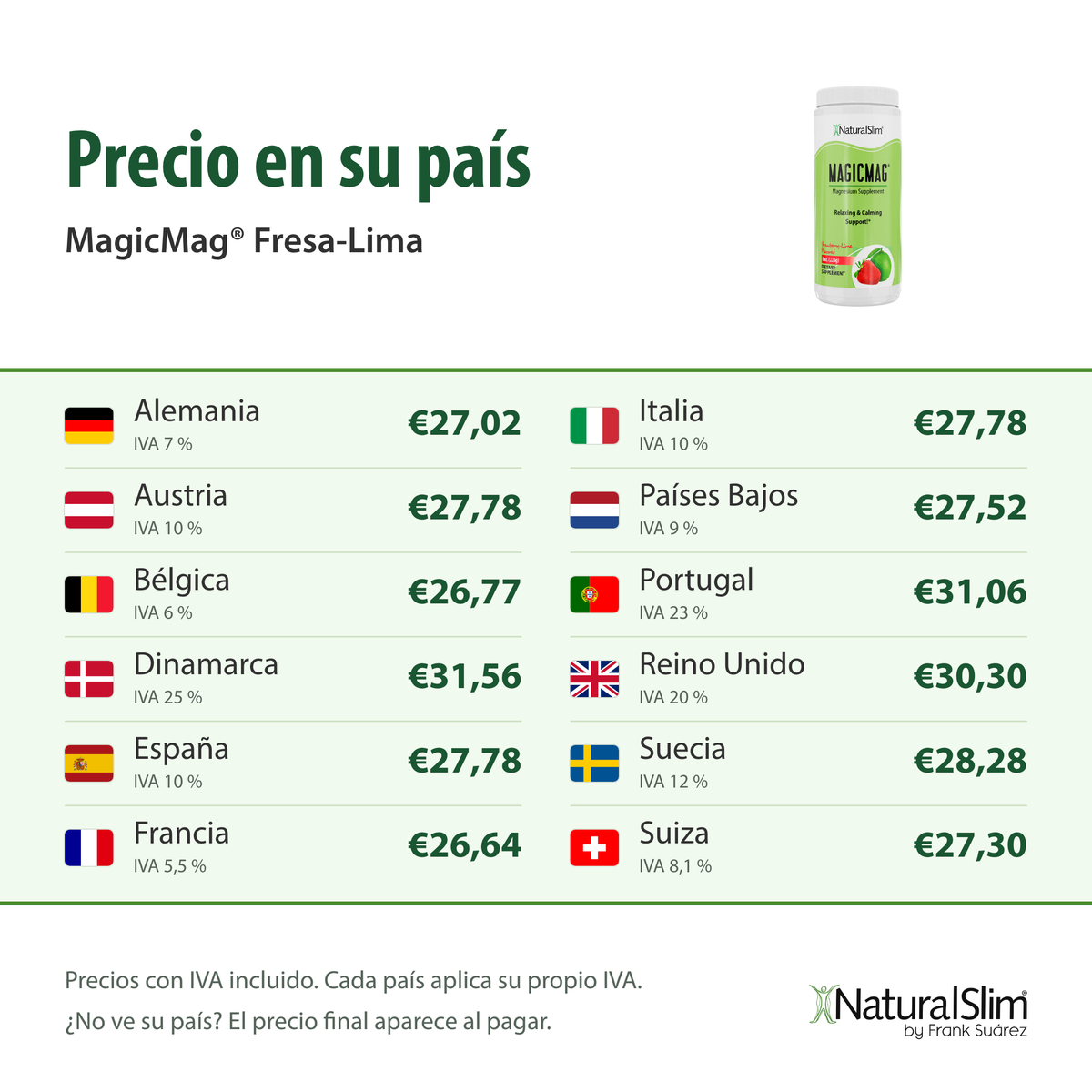 [prices:es] Precio en su país: MagicMag® Fresa-Lima