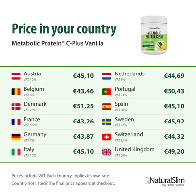 Price in your country: Metabolic Protein® C-Plus Vanilla